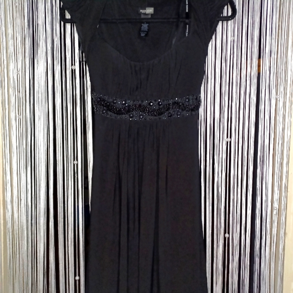 Bisou Bisou Women's Black Beaded Dress